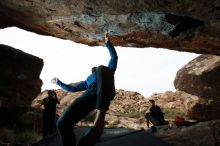 Bouldering in Hueco Tanks on 11/17/2019 with Blue Lizard Climbing and Yoga

Filename: SRM_20191117_1330050.jpg
Aperture: f/8.0
Shutter Speed: 1/250
Body: Canon EOS-1D Mark II
Lens: Canon EF 16-35mm f/2.8 L