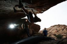 Bouldering in Hueco Tanks on 11/17/2019 with Blue Lizard Climbing and Yoga

Filename: SRM_20191117_1347230.jpg
Aperture: f/8.0
Shutter Speed: 1/250
Body: Canon EOS-1D Mark II
Lens: Canon EF 16-35mm f/2.8 L