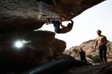 Bouldering in Hueco Tanks on 11/17/2019 with Blue Lizard Climbing and Yoga

Filename: SRM_20191117_1349230.jpg
Aperture: f/8.0
Shutter Speed: 1/250
Body: Canon EOS-1D Mark II
Lens: Canon EF 16-35mm f/2.8 L