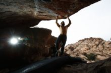 Bouldering in Hueco Tanks on 11/17/2019 with Blue Lizard Climbing and Yoga

Filename: SRM_20191117_1349550.jpg
Aperture: f/8.0
Shutter Speed: 1/250
Body: Canon EOS-1D Mark II
Lens: Canon EF 16-35mm f/2.8 L