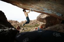 Bouldering in Hueco Tanks on 11/17/2019 with Blue Lizard Climbing and Yoga

Filename: SRM_20191117_1351090.jpg
Aperture: f/8.0
Shutter Speed: 1/250
Body: Canon EOS-1D Mark II
Lens: Canon EF 16-35mm f/2.8 L