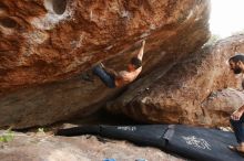 Bouldering in Hueco Tanks on 11/17/2019 with Blue Lizard Climbing and Yoga

Filename: SRM_20191117_1357340.jpg
Aperture: f/8.0
Shutter Speed: 1/250
Body: Canon EOS-1D Mark II
Lens: Canon EF 16-35mm f/2.8 L