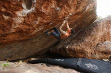 Bouldering in Hueco Tanks on 11/17/2019 with Blue Lizard Climbing and Yoga

Filename: SRM_20191117_1357380.jpg
Aperture: f/8.0
Shutter Speed: 1/250
Body: Canon EOS-1D Mark II
Lens: Canon EF 16-35mm f/2.8 L