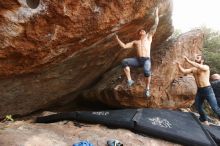 Bouldering in Hueco Tanks on 11/17/2019 with Blue Lizard Climbing and Yoga

Filename: SRM_20191117_1357431.jpg
Aperture: f/8.0
Shutter Speed: 1/250
Body: Canon EOS-1D Mark II
Lens: Canon EF 16-35mm f/2.8 L