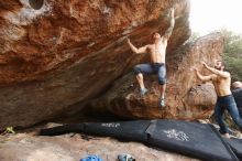 Bouldering in Hueco Tanks on 11/17/2019 with Blue Lizard Climbing and Yoga

Filename: SRM_20191117_1357431.jpg
Aperture: f/8.0
Shutter Speed: 1/250
Body: Canon EOS-1D Mark II
Lens: Canon EF 16-35mm f/2.8 L