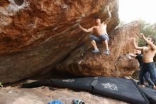 Bouldering in Hueco Tanks on 11/17/2019 with Blue Lizard Climbing and Yoga

Filename: SRM_20191117_1357442.jpg
Aperture: f/8.0
Shutter Speed: 1/250
Body: Canon EOS-1D Mark II
Lens: Canon EF 16-35mm f/2.8 L