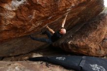 Bouldering in Hueco Tanks on 11/17/2019 with Blue Lizard Climbing and Yoga

Filename: SRM_20191117_1401511.jpg
Aperture: f/8.0
Shutter Speed: 1/250
Body: Canon EOS-1D Mark II
Lens: Canon EF 16-35mm f/2.8 L