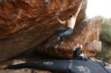 Bouldering in Hueco Tanks on 11/17/2019 with Blue Lizard Climbing and Yoga

Filename: SRM_20191117_1403010.jpg
Aperture: f/8.0
Shutter Speed: 1/250
Body: Canon EOS-1D Mark II
Lens: Canon EF 16-35mm f/2.8 L