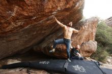 Bouldering in Hueco Tanks on 11/17/2019 with Blue Lizard Climbing and Yoga

Filename: SRM_20191117_1403020.jpg
Aperture: f/8.0
Shutter Speed: 1/250
Body: Canon EOS-1D Mark II
Lens: Canon EF 16-35mm f/2.8 L