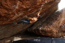 Bouldering in Hueco Tanks on 11/17/2019 with Blue Lizard Climbing and Yoga

Filename: SRM_20191117_1410590.jpg
Aperture: f/8.0
Shutter Speed: 1/250
Body: Canon EOS-1D Mark II
Lens: Canon EF 16-35mm f/2.8 L