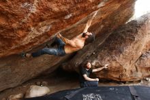 Bouldering in Hueco Tanks on 11/17/2019 with Blue Lizard Climbing and Yoga

Filename: SRM_20191117_1418400.jpg
Aperture: f/8.0
Shutter Speed: 1/250
Body: Canon EOS-1D Mark II
Lens: Canon EF 16-35mm f/2.8 L