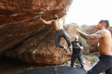 Bouldering in Hueco Tanks on 11/17/2019 with Blue Lizard Climbing and Yoga

Filename: SRM_20191117_1422352.jpg
Aperture: f/8.0
Shutter Speed: 1/250
Body: Canon EOS-1D Mark II
Lens: Canon EF 16-35mm f/2.8 L