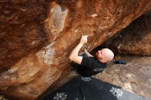 Bouldering in Hueco Tanks on 11/17/2019 with Blue Lizard Climbing and Yoga

Filename: SRM_20191117_1428430.jpg
Aperture: f/8.0
Shutter Speed: 1/250
Body: Canon EOS-1D Mark II
Lens: Canon EF 16-35mm f/2.8 L