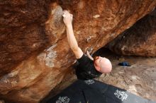 Bouldering in Hueco Tanks on 11/17/2019 with Blue Lizard Climbing and Yoga

Filename: SRM_20191117_1428441.jpg
Aperture: f/8.0
Shutter Speed: 1/250
Body: Canon EOS-1D Mark II
Lens: Canon EF 16-35mm f/2.8 L