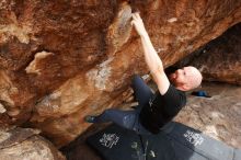 Bouldering in Hueco Tanks on 11/17/2019 with Blue Lizard Climbing and Yoga

Filename: SRM_20191117_1428480.jpg
Aperture: f/8.0
Shutter Speed: 1/250
Body: Canon EOS-1D Mark II
Lens: Canon EF 16-35mm f/2.8 L