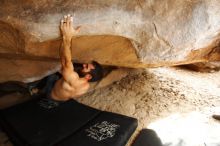 Bouldering in Hueco Tanks on 11/17/2019 with Blue Lizard Climbing and Yoga

Filename: SRM_20191117_1441340.jpg
Aperture: f/2.8
Shutter Speed: 1/250
Body: Canon EOS-1D Mark II
Lens: Canon EF 16-35mm f/2.8 L