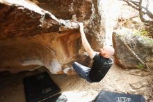 Bouldering in Hueco Tanks on 11/17/2019 with Blue Lizard Climbing and Yoga

Filename: SRM_20191117_1445041.jpg
Aperture: f/2.8
Shutter Speed: 1/250
Body: Canon EOS-1D Mark II
Lens: Canon EF 16-35mm f/2.8 L