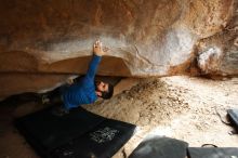 Bouldering in Hueco Tanks on 11/17/2019 with Blue Lizard Climbing and Yoga

Filename: SRM_20191117_1512020.jpg
Aperture: f/3.2
Shutter Speed: 1/250
Body: Canon EOS-1D Mark II
Lens: Canon EF 16-35mm f/2.8 L