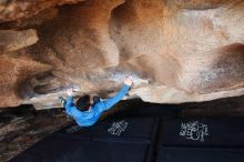 Bouldering in Hueco Tanks on 11/17/2019 with Blue Lizard Climbing and Yoga

Filename: SRM_20191117_1550100.jpg
Aperture: f/5.0
Shutter Speed: 1/250
Body: Canon EOS-1D Mark II
Lens: Canon EF 16-35mm f/2.8 L