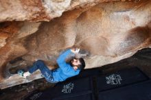 Bouldering in Hueco Tanks on 11/17/2019 with Blue Lizard Climbing and Yoga

Filename: SRM_20191117_1550210.jpg
Aperture: f/5.0
Shutter Speed: 1/250
Body: Canon EOS-1D Mark II
Lens: Canon EF 16-35mm f/2.8 L