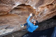 Bouldering in Hueco Tanks on 11/17/2019 with Blue Lizard Climbing and Yoga

Filename: SRM_20191117_1611240.jpg
Aperture: f/4.0
Shutter Speed: 1/250
Body: Canon EOS-1D Mark II
Lens: Canon EF 16-35mm f/2.8 L