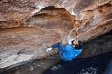 Bouldering in Hueco Tanks on 11/17/2019 with Blue Lizard Climbing and Yoga

Filename: SRM_20191117_1611540.jpg
Aperture: f/4.0
Shutter Speed: 1/250
Body: Canon EOS-1D Mark II
Lens: Canon EF 16-35mm f/2.8 L