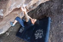 Bouldering in Hueco Tanks on 11/17/2019 with Blue Lizard Climbing and Yoga

Filename: SRM_20191117_1613110.jpg
Aperture: f/2.8
Shutter Speed: 1/250
Body: Canon EOS-1D Mark II
Lens: Canon EF 16-35mm f/2.8 L