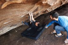 Bouldering in Hueco Tanks on 11/17/2019 with Blue Lizard Climbing and Yoga

Filename: SRM_20191117_1632210.jpg
Aperture: f/4.0
Shutter Speed: 1/250
Body: Canon EOS-1D Mark II
Lens: Canon EF 16-35mm f/2.8 L