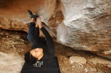 Bouldering in Hueco Tanks on 11/17/2019 with Blue Lizard Climbing and Yoga

Filename: SRM_20191117_1718330.jpg
Aperture: f/5.0
Shutter Speed: 1/250
Body: Canon EOS-1D Mark II
Lens: Canon EF 16-35mm f/2.8 L