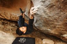 Bouldering in Hueco Tanks on 11/17/2019 with Blue Lizard Climbing and Yoga

Filename: SRM_20191117_1719070.jpg
Aperture: f/5.0
Shutter Speed: 1/250
Body: Canon EOS-1D Mark II
Lens: Canon EF 16-35mm f/2.8 L