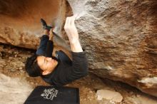 Bouldering in Hueco Tanks on 11/17/2019 with Blue Lizard Climbing and Yoga

Filename: SRM_20191117_1719071.jpg
Aperture: f/4.5
Shutter Speed: 1/250
Body: Canon EOS-1D Mark II
Lens: Canon EF 16-35mm f/2.8 L