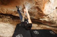 Bouldering in Hueco Tanks on 11/17/2019 with Blue Lizard Climbing and Yoga

Filename: SRM_20191117_1726510.jpg
Aperture: f/4.5
Shutter Speed: 1/250
Body: Canon EOS-1D Mark II
Lens: Canon EF 16-35mm f/2.8 L