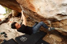 Bouldering in Hueco Tanks on 11/17/2019 with Blue Lizard Climbing and Yoga

Filename: SRM_20191117_1726560.jpg
Aperture: f/5.0
Shutter Speed: 1/250
Body: Canon EOS-1D Mark II
Lens: Canon EF 16-35mm f/2.8 L