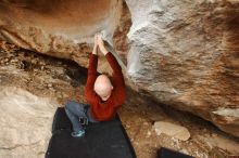 Bouldering in Hueco Tanks on 11/17/2019 with Blue Lizard Climbing and Yoga

Filename: SRM_20191117_1741220.jpg
Aperture: f/4.0
Shutter Speed: 1/250
Body: Canon EOS-1D Mark II
Lens: Canon EF 16-35mm f/2.8 L