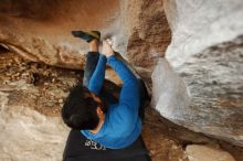 Bouldering in Hueco Tanks on 11/17/2019 with Blue Lizard Climbing and Yoga

Filename: SRM_20191117_1742230.jpg
Aperture: f/3.5
Shutter Speed: 1/250
Body: Canon EOS-1D Mark II
Lens: Canon EF 16-35mm f/2.8 L