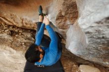 Bouldering in Hueco Tanks on 11/17/2019 with Blue Lizard Climbing and Yoga

Filename: SRM_20191117_1743510.jpg
Aperture: f/3.2
Shutter Speed: 1/250
Body: Canon EOS-1D Mark II
Lens: Canon EF 16-35mm f/2.8 L
