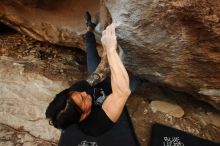 Bouldering in Hueco Tanks on 11/17/2019 with Blue Lizard Climbing and Yoga

Filename: SRM_20191117_1744110.jpg
Aperture: f/4.5
Shutter Speed: 1/250
Body: Canon EOS-1D Mark II
Lens: Canon EF 16-35mm f/2.8 L