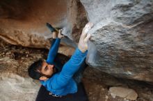 Bouldering in Hueco Tanks on 11/17/2019 with Blue Lizard Climbing and Yoga

Filename: SRM_20191117_1802011.jpg
Aperture: f/2.8
Shutter Speed: 1/200
Body: Canon EOS-1D Mark II
Lens: Canon EF 16-35mm f/2.8 L