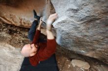 Bouldering in Hueco Tanks on 11/17/2019 with Blue Lizard Climbing and Yoga

Filename: SRM_20191117_1804380.jpg
Aperture: f/2.8
Shutter Speed: 1/125
Body: Canon EOS-1D Mark II
Lens: Canon EF 16-35mm f/2.8 L