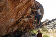 Bouldering in Hueco Tanks on 11/18/2019 with Blue Lizard Climbing and Yoga

Filename: SRM_20191118_1138510.jpg
Aperture: f/5.0
Shutter Speed: 1/250
Body: Canon EOS-1D Mark II
Lens: Canon EF 50mm f/1.8 II