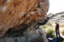 Bouldering in Hueco Tanks on 11/18/2019 with Blue Lizard Climbing and Yoga

Filename: SRM_20191118_1140440.jpg
Aperture: f/4.0
Shutter Speed: 1/250
Body: Canon EOS-1D Mark II
Lens: Canon EF 50mm f/1.8 II