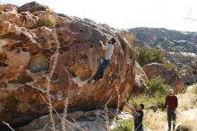 Bouldering in Hueco Tanks on 11/18/2019 with Blue Lizard Climbing and Yoga

Filename: SRM_20191118_1143480.jpg
Aperture: f/5.0
Shutter Speed: 1/250
Body: Canon EOS-1D Mark II
Lens: Canon EF 50mm f/1.8 II