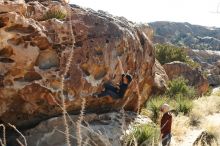 Bouldering in Hueco Tanks on 11/18/2019 with Blue Lizard Climbing and Yoga

Filename: SRM_20191118_1144300.jpg
Aperture: f/5.0
Shutter Speed: 1/250
Body: Canon EOS-1D Mark II
Lens: Canon EF 50mm f/1.8 II