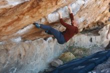 Bouldering in Hueco Tanks on 11/18/2019 with Blue Lizard Climbing and Yoga

Filename: SRM_20191118_1149560.jpg
Aperture: f/3.5
Shutter Speed: 1/250
Body: Canon EOS-1D Mark II
Lens: Canon EF 50mm f/1.8 II