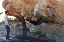 Bouldering in Hueco Tanks on 11/18/2019 with Blue Lizard Climbing and Yoga

Filename: SRM_20191118_1153120.jpg
Aperture: f/4.5
Shutter Speed: 1/250
Body: Canon EOS-1D Mark II
Lens: Canon EF 50mm f/1.8 II