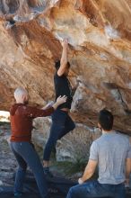 Bouldering in Hueco Tanks on 11/18/2019 with Blue Lizard Climbing and Yoga

Filename: SRM_20191118_1154030.jpg
Aperture: f/5.0
Shutter Speed: 1/250
Body: Canon EOS-1D Mark II
Lens: Canon EF 50mm f/1.8 II