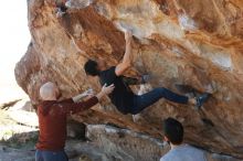 Bouldering in Hueco Tanks on 11/18/2019 with Blue Lizard Climbing and Yoga

Filename: SRM_20191118_1154070.jpg
Aperture: f/5.0
Shutter Speed: 1/250
Body: Canon EOS-1D Mark II
Lens: Canon EF 50mm f/1.8 II