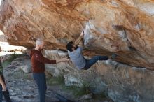 Bouldering in Hueco Tanks on 11/18/2019 with Blue Lizard Climbing and Yoga

Filename: SRM_20191118_1156370.jpg
Aperture: f/5.0
Shutter Speed: 1/250
Body: Canon EOS-1D Mark II
Lens: Canon EF 50mm f/1.8 II