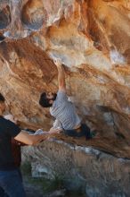 Bouldering in Hueco Tanks on 11/18/2019 with Blue Lizard Climbing and Yoga

Filename: SRM_20191118_1157120.jpg
Aperture: f/5.0
Shutter Speed: 1/250
Body: Canon EOS-1D Mark II
Lens: Canon EF 50mm f/1.8 II