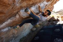 Bouldering in Hueco Tanks on 11/18/2019 with Blue Lizard Climbing and Yoga

Filename: SRM_20191118_1209280.jpg
Aperture: f/6.3
Shutter Speed: 1/250
Body: Canon EOS-1D Mark II
Lens: Canon EF 16-35mm f/2.8 L